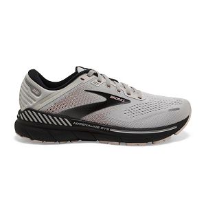 Brooks Adrenaline GTS 22 Road Running Shoes - Womens, Grey/Rose/Black | IE-JZW605289